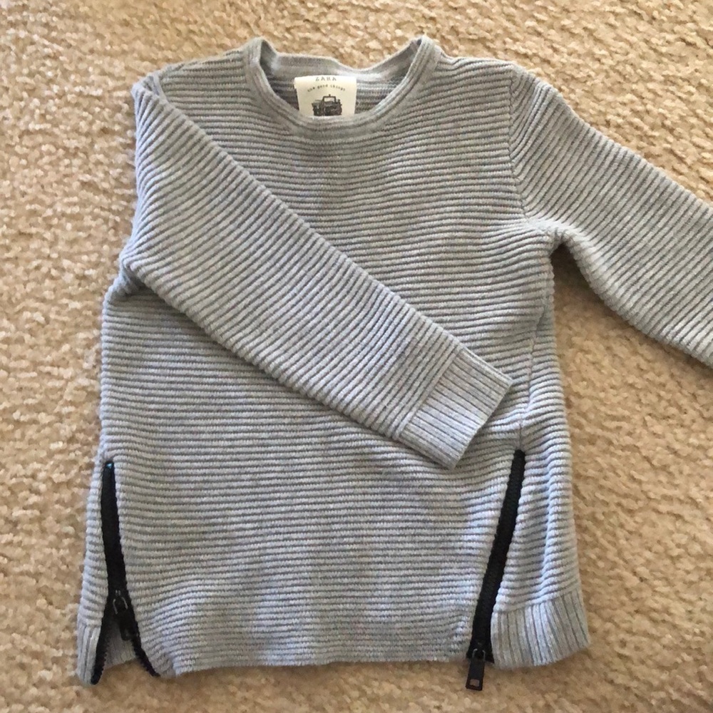 Zara boy sweater with front double zipper